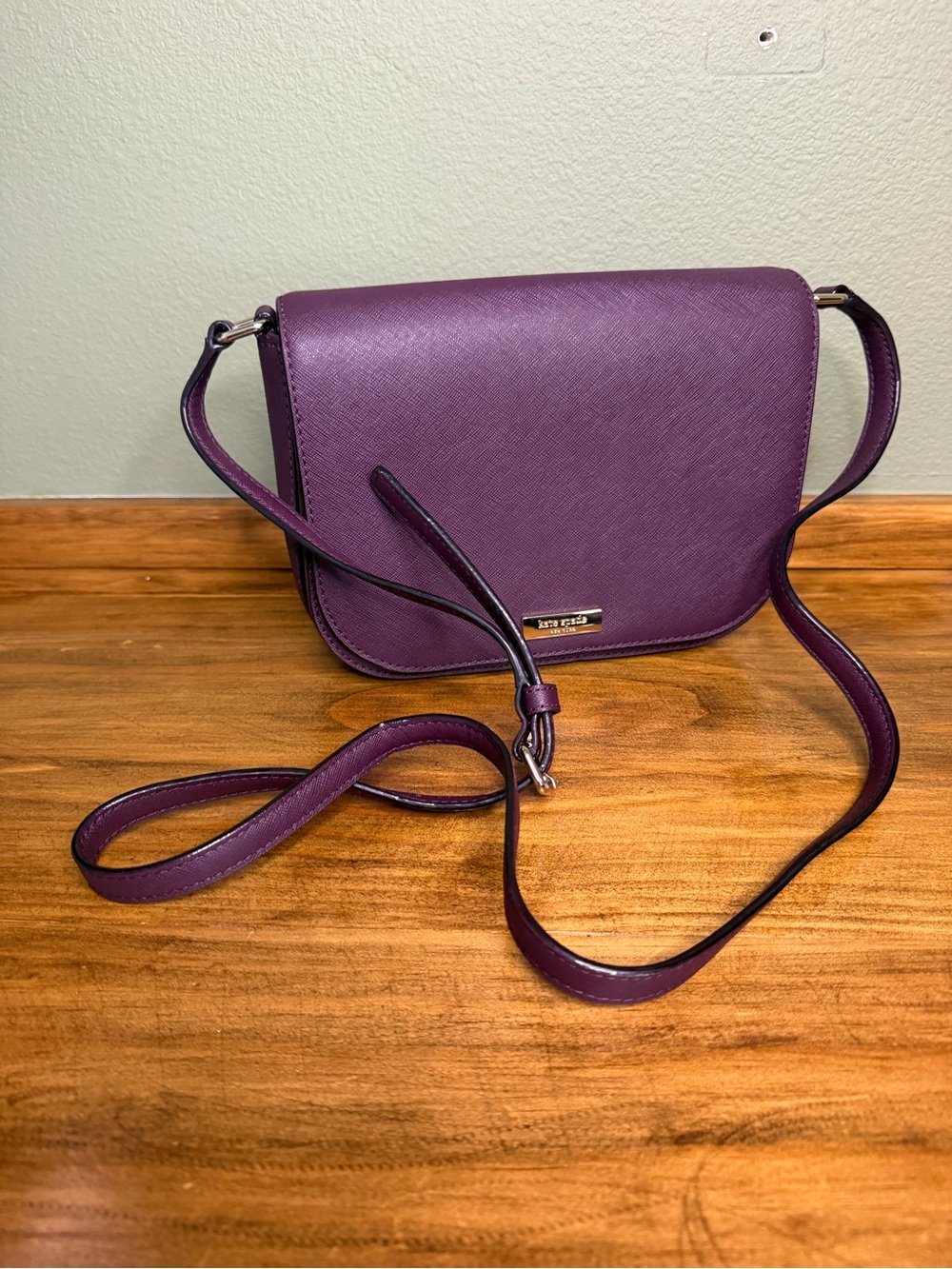 kate spade plum leather crossbody bag